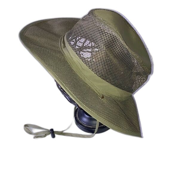 SAFARI Mesh Panama Hat Army Green Breathable Mesh Unisex Small Medium - Picture 1 of 11